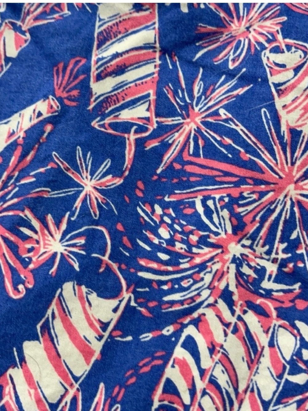 Lilly Pulitzer Cherry Bomb Firework Print shorts sz 0 HTF